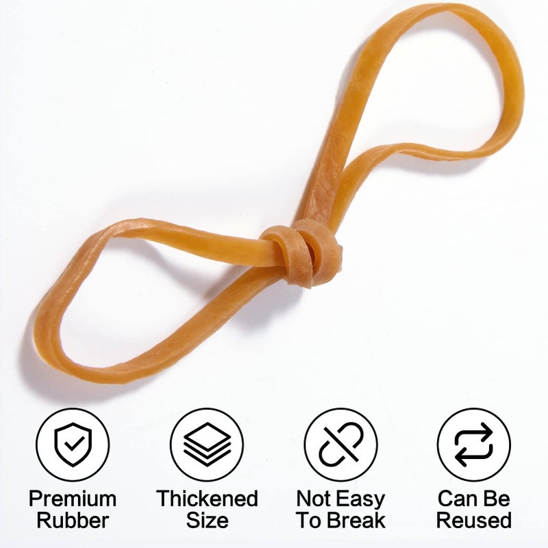 ANPHSIN Super Size Rubber Bands - 60 Pcs Large Heavy Duty Latex Rubber Bands  Thick Multi Function Elastic Wrapping Bands Long for Office Outdoor Tie Up Garbage Bag Notebook File Packing Moving - Image 5